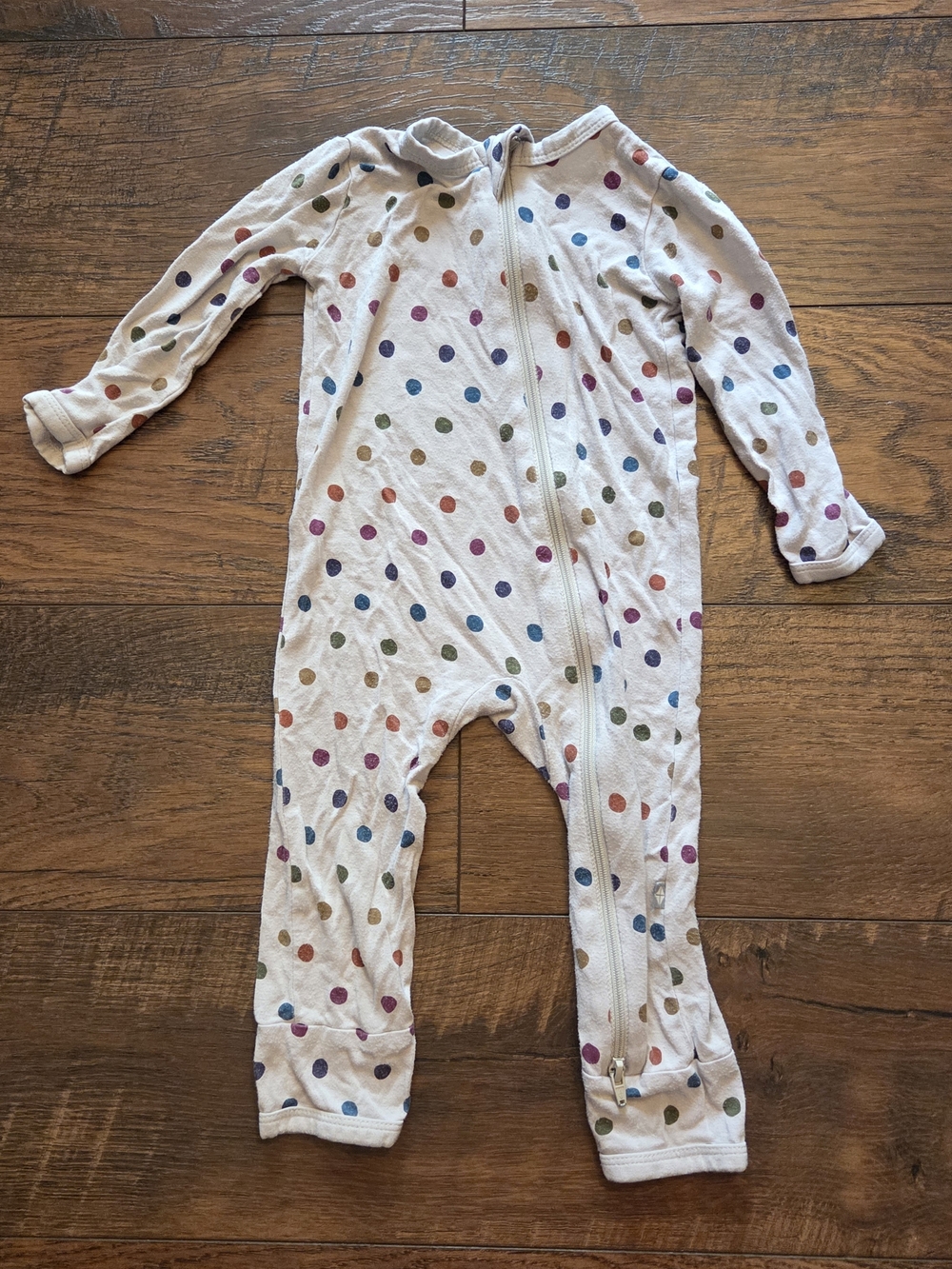 Kyte Baby Zip Romper Oat Rainbow 6-12m